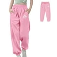 thumbnail image 1 of Boys Sweatpants Girls Jogger Pants with Pockets Drawstring Loose Fit Boys Pink Joggers Boys Joggers Size 4T, 1 of 5