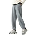 thumbnail image 1 of Boys Sweatpants,Girls Winter Jogger Pants Thermal Athletic Trousers For Outdoor Play Soft Knit Comfort Stretch Fit Casual Wear,Boys Pants,Grey,6-7 Years, 1 of 5