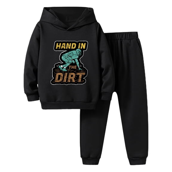 Gaexia Boys Sweatpants and Hoodie Set Size 12-14 Cartoon Print Hoodies for Boys 14-16 Tracksuit Jogger Pants Set Pullover Sweaters Boy Clothes 14/16 Outfits