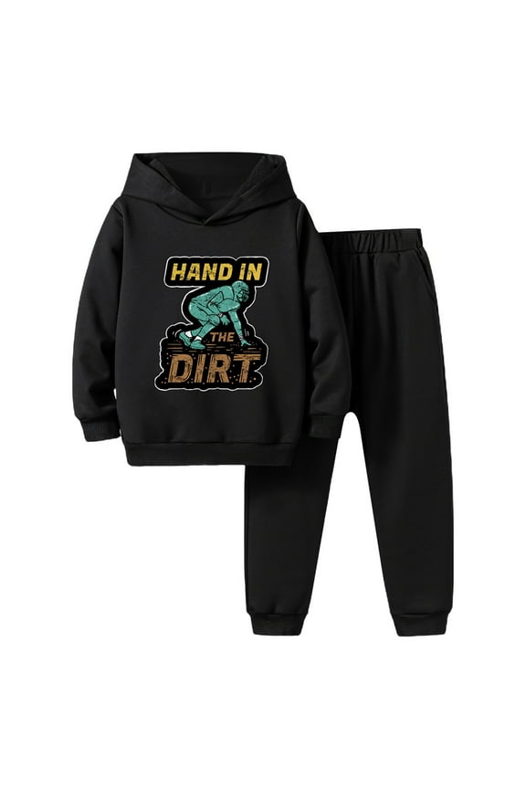Boys Sweatpants and Hoodie Set Size 12-14 Cartoon Print Hoodies for Boys 14-16 Tracksuit Jogger Pants Set Pullover Sweaters Boy Clothes 14/16 Outfits