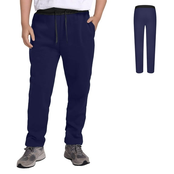 Boys Sweatpants Boys Jogger Pants with Pockets Adjustable Drawstring Trousers Boys Navy Sweatpants Boys 15-16 Years Pants