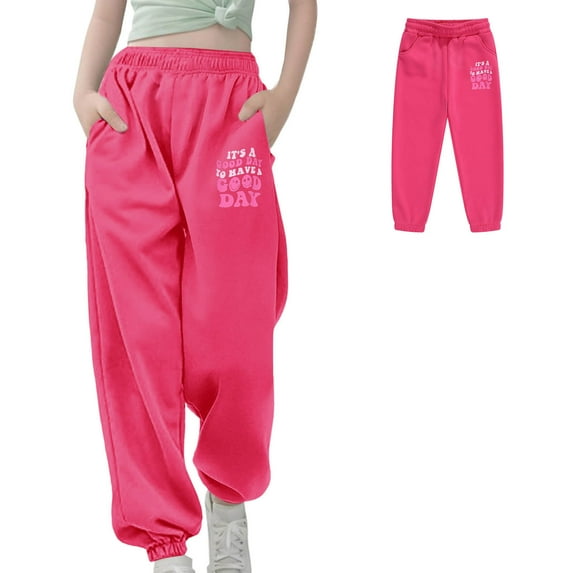 Boys Sweatpants Kids Active Joggers Athletic with Pockets Adjustable Drawstring Trousers Pink Boys SweatPants 4T