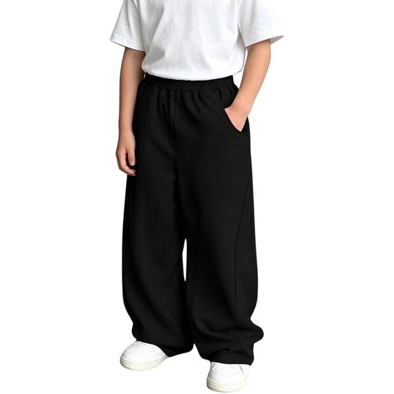 Boys Sweatpants Kids Wide Leg Pants 4-15 Years