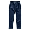 thumbnail image 1 of Boys Sweatpants,Leggings Ankle Length Girls Soft Stretchy Tights Pants for Daily Wear,Boys Pants,Navy,6-7 Years, 1 of 6