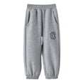 thumbnail image 1 of Boys Sweatpants Plain Drawstring Casual Pull On Jogger Pants For Boys Or Girls Kids Sweat Pants Grey 5-6 Years, 1 of 3