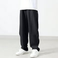 thumbnail image 1 of Boys Sweatpants Size 10-12 Baggy Wide Leg Pants Drawstring Elastic Waist Stretch Joggers with Pockets Solid Color Pull On Bottoms Teen Boy Clothes Size 5-13, 1 of 6