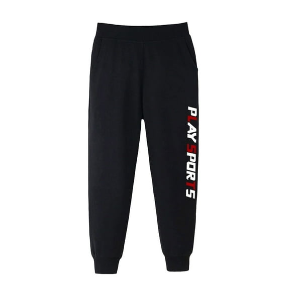 Boys Sweatpants Solid Color Long Lounge Pants with Pockets for Boys 8-9 Years