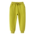 thumbnail image 1 of Toddler Girl Sweatpants Solid Color Casual Long Pants Basic Active Pants with Pockets for Kids Boys Girls 3-4 Years, 1 of 6