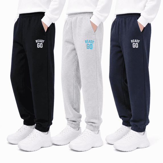 Boys Sweatpants Toddler 3 Pack Athletic Jogger Pants Kids Active School Clothes 2T-14