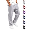 thumbnail image 1 of Boys Sweatpants Zaewscy Kids Open Bottom Elastic Waist Loose Casual Workout Pants Side Pockets Gray 12-13Years, 1 of 7