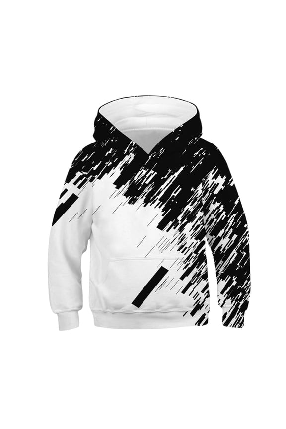 Boys Sweatshirt 3D Tops Kids Pullover Teen Print Cartoon With Pocket Tops Hoodies 11 Years-12 Years