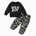 thumbnail image 1 of Boys Sweatshirt and Jogger Pants Kids Little Boy Pullover Hoodie & Jogger Pants 2 Piece Outfit Set 6-12 Months 12-24 Months 2T 3T 4T 5T 6T Children Black,12-18 Months, 1 of 4