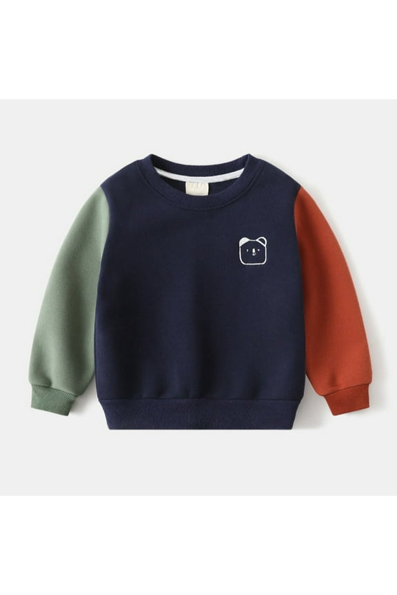 Boys Sweatshirt Long Sleeve Crewneck Pullover Tops Kids Casual Loose Sweatshirts