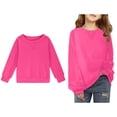 thumbnail image 1 of Boys Sweatshirt Long Sleeve Girls Hot Pink Sweatshirt Pullover Crewneck Blouse Shirt Tops Winter Clothes Size 5-6 Years Boys Clothes Boys Girls Fashion, 1 of 6