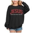 thumbnail image 1 of Boys Sweatshirts 14-16 Girls Sweatshirt Crop Tops for Teens Cropped Crewneck Pullover Ribbed Long Sleeve Shirts Thumb Hole Letter Prints, 1 of 5