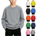 thumbnail image 1 of Boys Sweatshirts Casual Long Sleeve Basic Pullover Tops Lightweight Comfy Fall Winter Crewneck Sweatshirt,Sizes 1-13 Years, 1 of 8