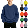 thumbnail image 1 of Boys Sweatshirts Casual Long Sleeve Basic Pullover Tops Lightweight Comfy Fall Winter Crewneck Sweatshirt,Sizes 1-13 Years, 1 of 8