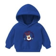 thumbnail image 1 of Boys Sweatshirts Christmas Kids Toddler Fall Hoodie Long Sleeve Lightweight Casual Hooded Sweatshirt with Cartoon Santa Claus Printed Toddler Sweatshirt Blue 4 Years-5 Years, 1 of 3