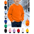 thumbnail image 1 of Boys' Sweatshirts Cotton Crewneck Pullover Durable Cotton Fleece Sweatshirt Casual Winter Warm Long Sleeve Shirts, 1 of 10