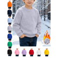 thumbnail image 1 of Boys' Sweatshirts Cotton Crewneck Pullover Durable Cotton Fleece Sweatshirt Casual Winter Warm Long Sleeve Shirts, 1 of 10