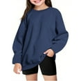 thumbnail image 1 of Boys Sweatshirts,Cozy Oversized Crewneck Sweatshirt Long Sleeve Pullover Winter Warm Casual Comfort for Children,Kids Sweatshirts,Navy,13-14 Years, 1 of 6