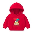 thumbnail image 1 of Boys Sweatshirts Fall Toddler Kids Hoodies Colorful Heart Print Long Sleeve Hooded Sweatshirt Breathable Soft Casual Top Kids Hoodie Red 3 Years-4 Years, 1 of 7