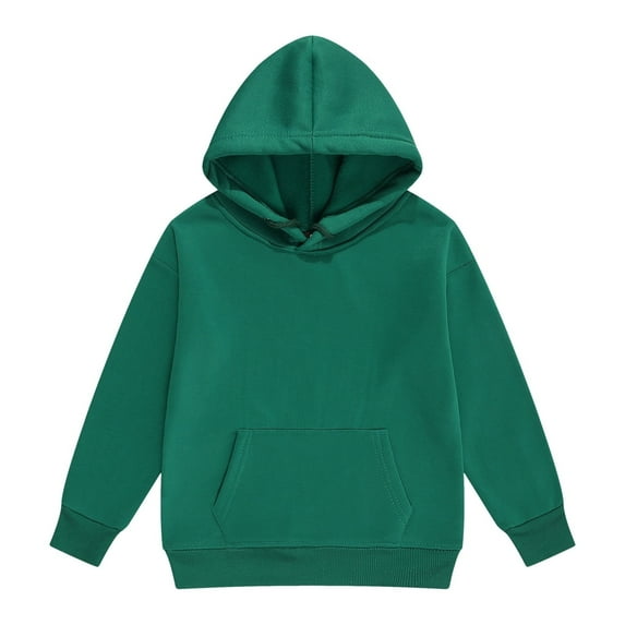 Boys Sweatshirts Fashion Kids Comfort Long Sleeve Loose Fit Pullover Casual Holiday Hoodies Boys Green 8 Years-9 Years