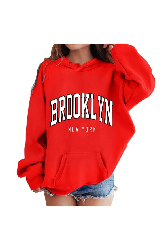Boys Sweatshirts,Hoodie Long Sleeve Soft Graphic Cute Pullover Fashion Hoodie for Play,Sweatshirts for Teen Girls,Red,5-6 Years