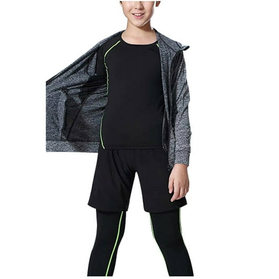 Boys Sweatshirts & Hoodies Boys Zip Up Sweatshirt Long Sleeve Athletic Pullover For Kids Workout Tops Casual Outfit Loose Pullover Tops Grey XL