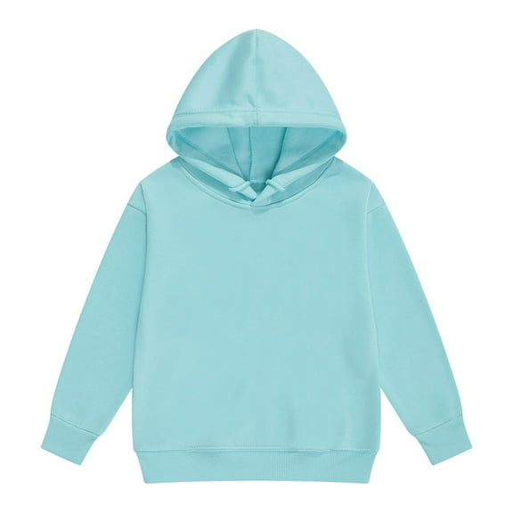 Boys Sweatshirts,Hoodies Girls Long Sleeve Pullover Solid Casual Outerwear Cozy Lined Hooded Clothing Hoodies,Hoodies for Teen Girls,Light Blue,12-13 Years