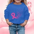 thumbnail image 1 of Boys Sweatshirts Kids Cancer Awareness Pullover Hoodless Long Sleeve Blue 5-6 Years, 1 of 4