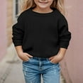 thumbnail image 1 of Boys Sweatshirts Long Sleeve Black Sweatshirt Girls Crewneck Loose Fit Pullover Tops Fall Clothes Girls Size 13-14 Years Clothes Boys Girls Fashion, 1 of 4