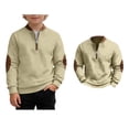thumbnail image 1 of Boys' Sweatshirts Long Sleeve Color Block Sweatshirt with Zipper Pullover Sweatshirt Boys 4-5 Years Clothes, 1 of 4