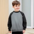 thumbnail image 1 of Boys Sweatshirts Long Sleeve Kids Color Block Sweatshirt Oversized Crewneck Sweatshirts Winter Clothes Cute Sweatshirts for Girls 6-7 Years Kids Clothes, 1 of 5