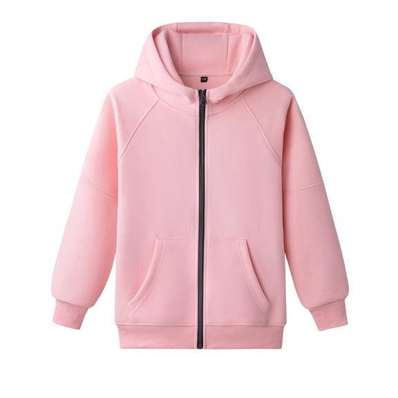 Boys Sweatshirts Long Sleeve Outdoor Zip Up Sweatshirt with Pockets Girls Hoodies Clothes for Kids Size 4-13