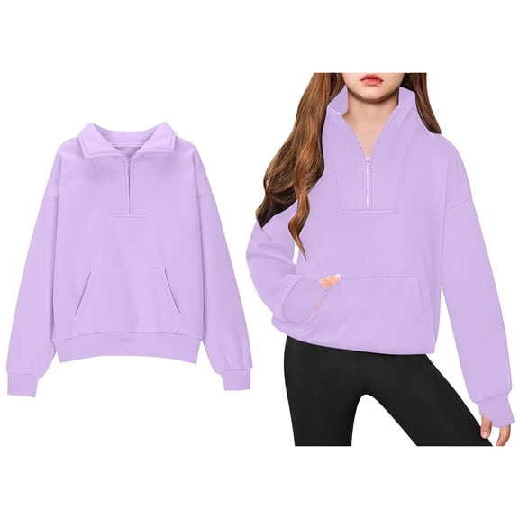 Boys Sweatshirts Long Sleeve Purple Sweatshirts Crewneck Pullover Tops Fall Clothes Kids Clothes Boys Size 5-6 Years Boys Girls Fashion