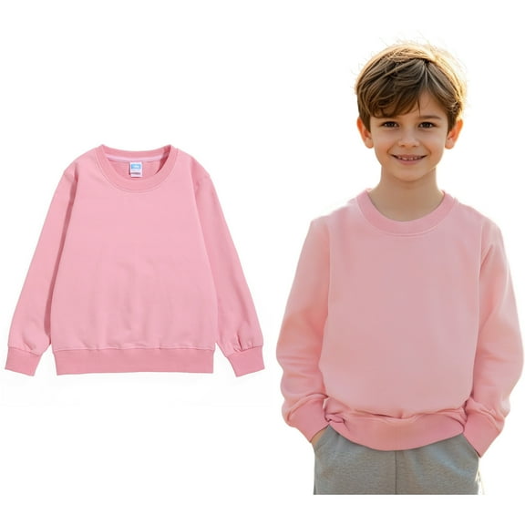 Boys Sweatshirts Long Sleeve RD2 Sweatshirt Girls Crewneck Sweatshirts Pullover Tops Fall Clothes Sweat Shirts for Girls 4-5 Years Boys Girls Fashion