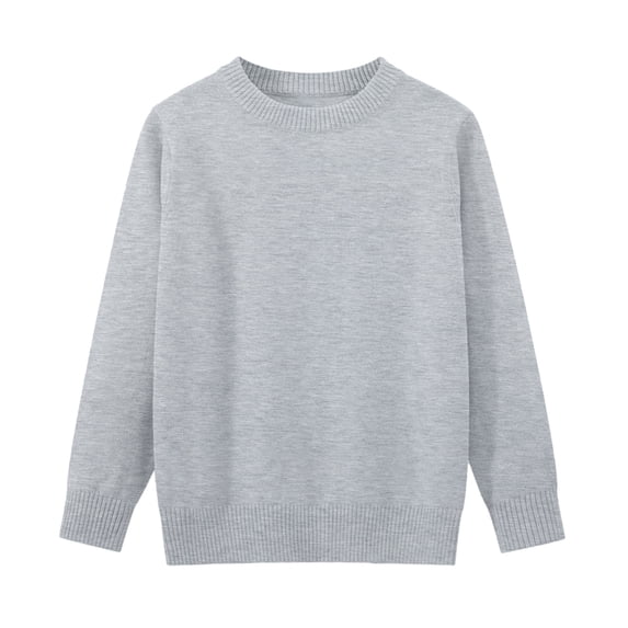 Boys Sweatshirts Size 6 Toddler Infant Boys Sweater Simple Solid Color Ribbed Knit Sweaters Long Sleeve Crew Neck Warm Soft Loose Fit Pullover Knitted Sweater Children'S Winter Clothes