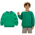thumbnail image 1 of Boys Sweatsuit Long Sleeve Girls Green Sweatshirt Crewneck Sweatshirts Pullover Tops Warm Fall Winter Clothes Girl Clothes 1-2 Years Boys Girls Fashion, 1 of 4