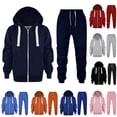 thumbnail image 1 of Boys Sweatsuit Set - 2 Piece Athletic Joggers Set with Zip Up Hoodie Sweatshirt and Active Boys Sweatpants Plus Size, 1 of 5