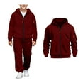 thumbnail image 1 of Boys Sweatsuit Set 2 Piece Long Sleeve Zip Up Hooded Sweatsuits Pullover and Sweatpants Fall Clothes Boys Sets 6-7 Years, 1 of 6