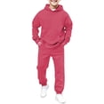 thumbnail image 1 of Boys Sweatsuit Set - 2 Piece Soft Fleece Hoodie Sweatshirt & Cargo Sweatpants, 1 of 5