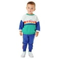 thumbnail image 1 of Boys Sweatsuit Set Toddler Boy Fall Winter Outfit Little Kids Long Sleeve Pullover Sweatshirt Pants 2 Pieces Set, 1 of 9