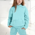 thumbnail image 1 of Boys Sweatsuit Sets 2 Pieces Sweatsuit Sets Long Sleeve Pullover Solid Warm Hoodie Sweatsuit Athletic Clothes Sets 10-11 Years, 1 of 6