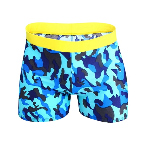 Boys Swim Jammers Shorts Square Leg Compression Swimsuit Boys Swim Trunks Size 4 Athletic Swim Trunks Bathing Suit(Size 12-16 Years,Yellow)