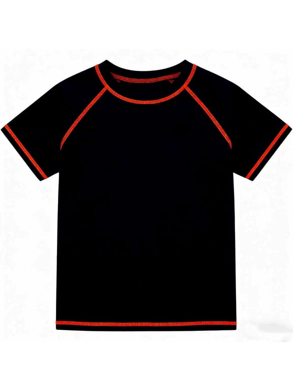 Boys Swim Shirts Size 14-16, Boys UPF 50+ Swim Shirt Short Sleeve UV Sun Protection Rash Guard Youth Kids SPF Water Shirts for Beach Surf Bathing