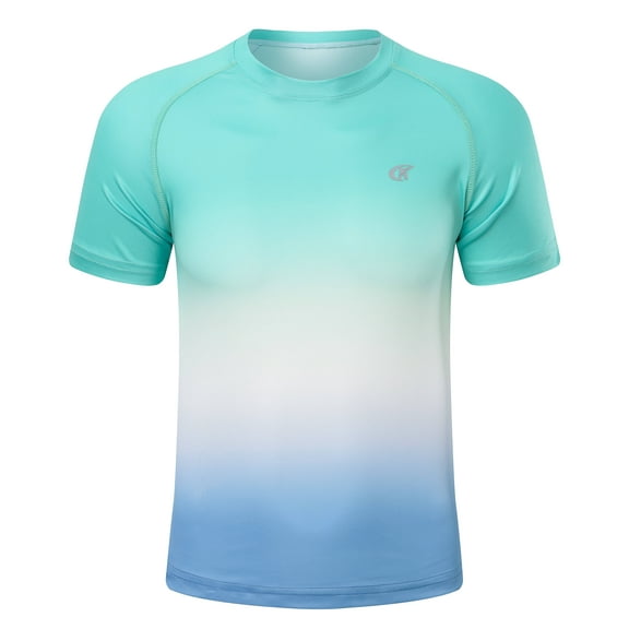 Boys Swim Shirts UPF 50+ Sun Protection Quick Dry SPF Rash Guard Outdoor Beach Fishing T Shirts