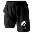 thumbnail image 1 of Boys Swim Shorts Compresssion Liner Inseam Board Bathing Suit Pockets Vacation Top for Men,Black,3XL, 1 of 4