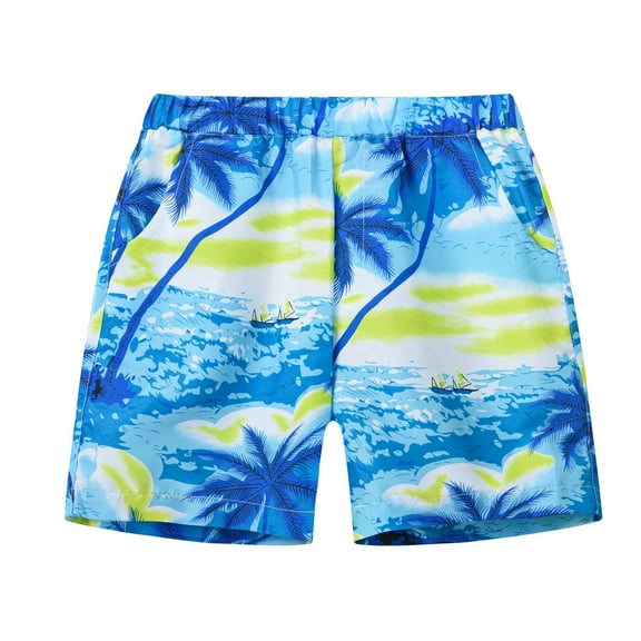 Boys' Swim Trun𝐤s Little Boys Bathing Suit Quick Dry Swimsuit Shorts with Pockets Toddler Swim Shorts Kids Swimwear