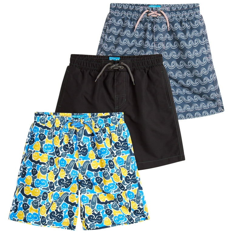 Boys Swim Trunks 3 Pack UPF 50 Quick Dry Board Shorts Bathing Suit Swimwear for Boys Size 8 14 Walmart